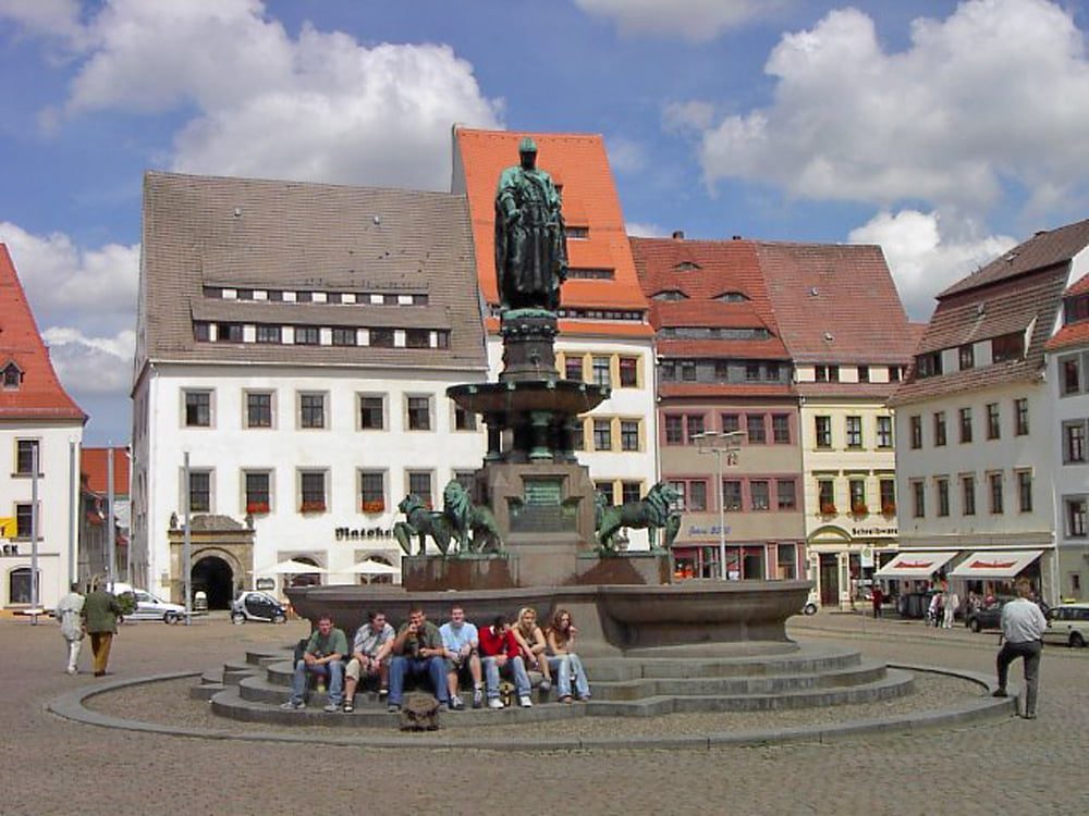 Freiberg-Obermarkt--Ertsgebergte-Saksen-Familievakanties.nl