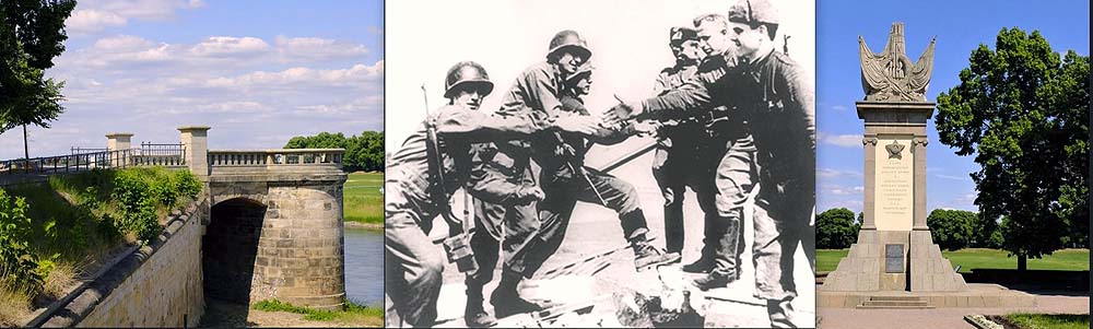 Torgau-Denkmal der Begegnung-Dresden Elbland-Saksen-Familievakanties.nl